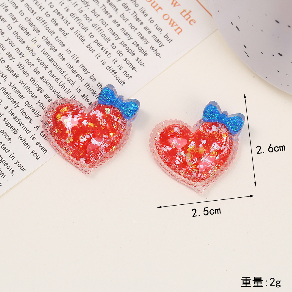 Epoxy resin AB glue, rabbit and butterfly resin with red sequined cut parts, diy jewelry accessories, hair accessory materials, handcrafted jewelry accessories pic 7