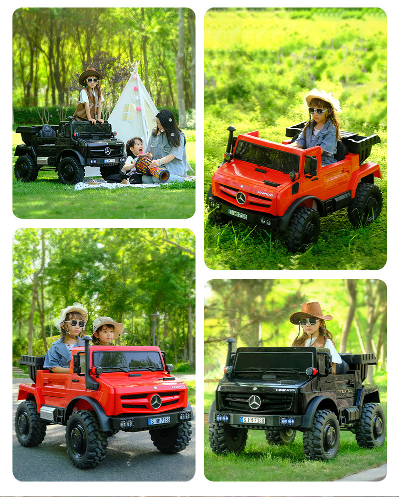奔驰儿童电动车可坐大人四轮大号无刷电机汽车带遥控小孩玩具童车详情4
