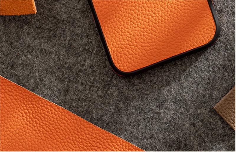 This new genuine leather frame lens is suitable for the Apple 14ProMax15 13 phone case. It features a high-end leather veneer with a lychee texture pic 11