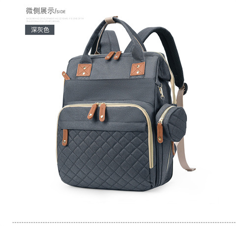 跨境专供高级感妈咪包大容量轻便母婴床包挂童车多功能手提双肩包详情40