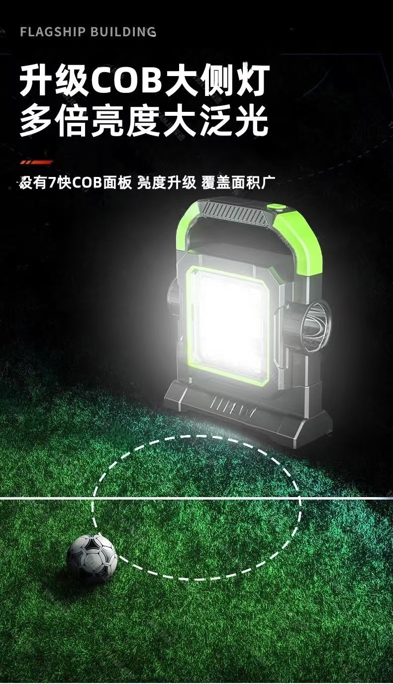 新款多功能户外手提灯应急照明灯太阳能充电帐篷灯露营手电筒详情5