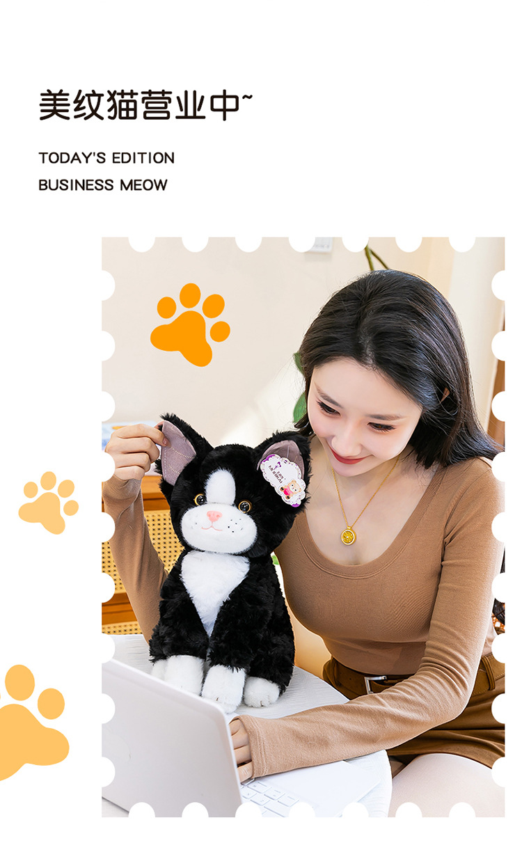 网红德文卷毛猫公仔猫咪玩偶毛绒玩具陪伴安抚娃娃儿童生日礼物女详情20