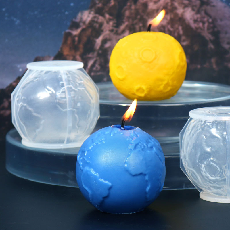 diy滴胶模具月球地球蜡烛硅胶模具星球香薰蜡烛厂家现货批发详情8