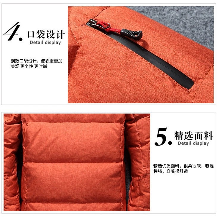 跨境羽绒棉服男短款冲锋衣外套可拆卸帽青年加厚时尚防寒服外套详情4