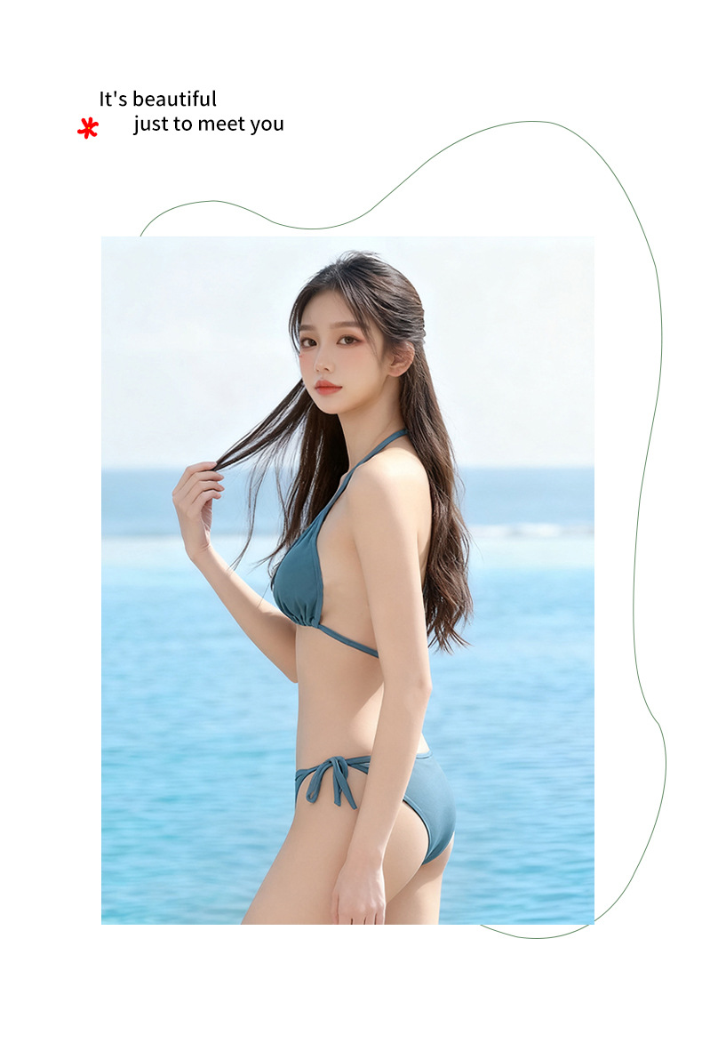 Baiya Swimwear Women 2025 Bikini Four-piece Set Long-sleeved Gradient Smudged Sun Protection Slimming Hot Spring Vacation Swimwear -107082 pic 8