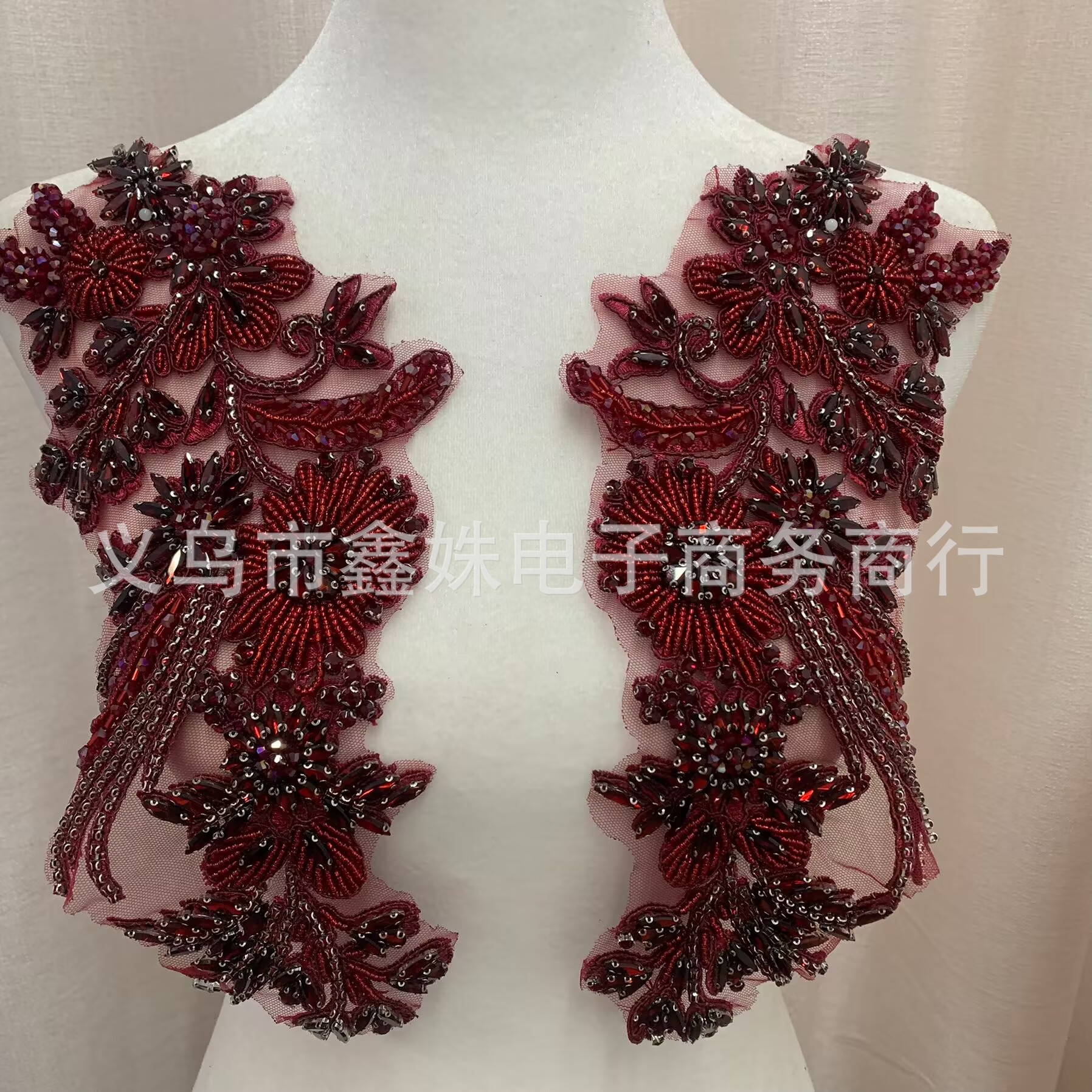 全新手工麦穗钉珠钉钻珠绣服装配饰详情8