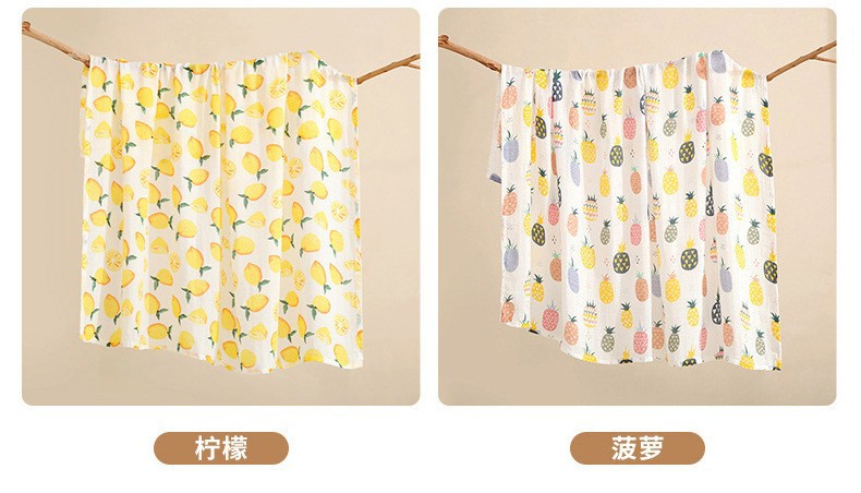 跨境双层竹棉夏季纱布被子婴儿初生儿浴巾盖毯批发muslin纱布包巾详情15