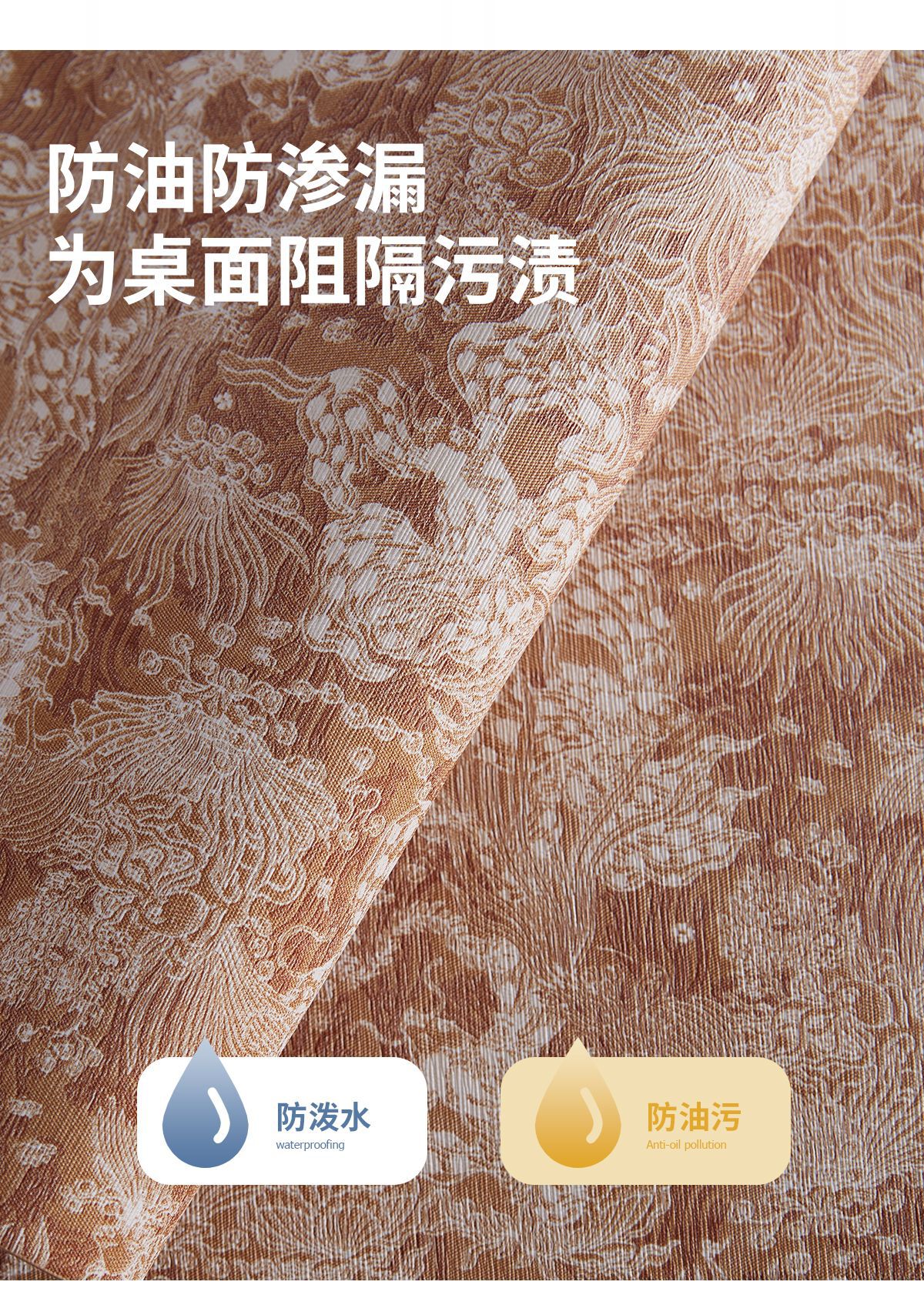 工厂直销专供电商中国风压印PVC皮革餐垫耐热抗油污餐桌垫碗垫详情6