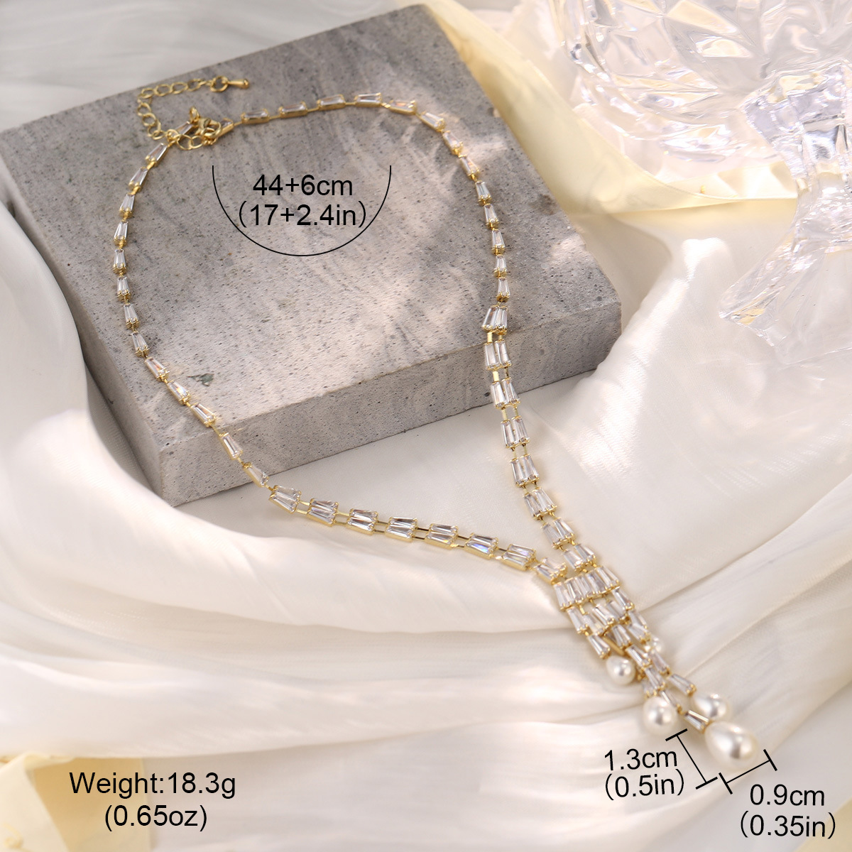 New pearl quality thick chain irregular texture tassel long bone chain necklace, high-end fashion clothing and accessories manufacturer wholesale pic 27