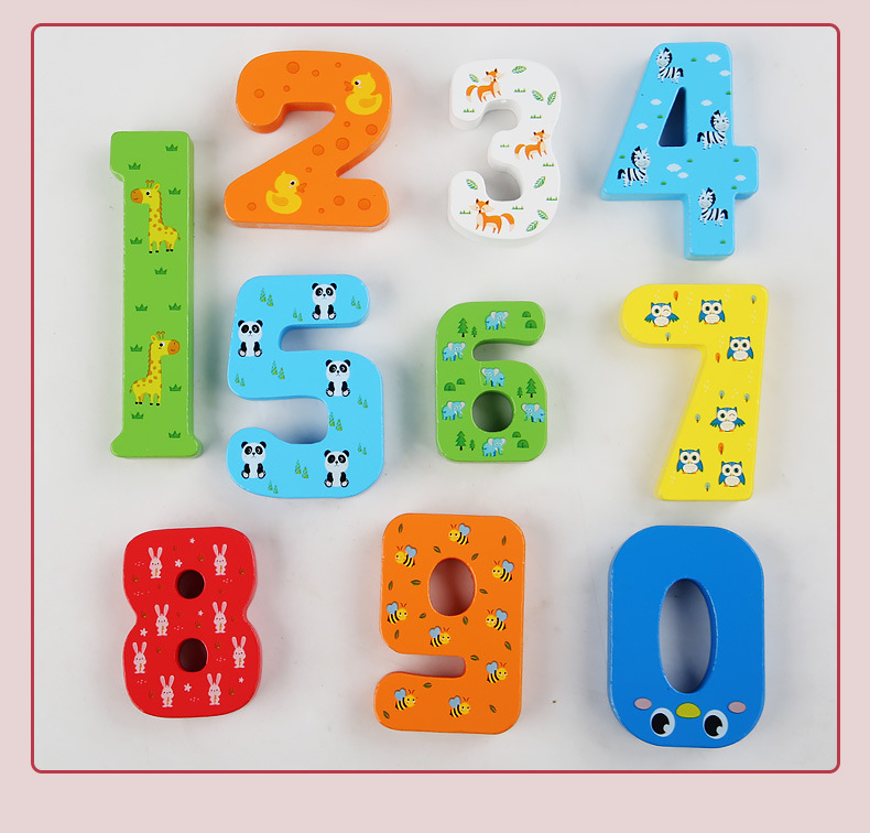 跨境儿童木制立体六边形拼图动物交通拼板积木早教益智启蒙玩具详情31