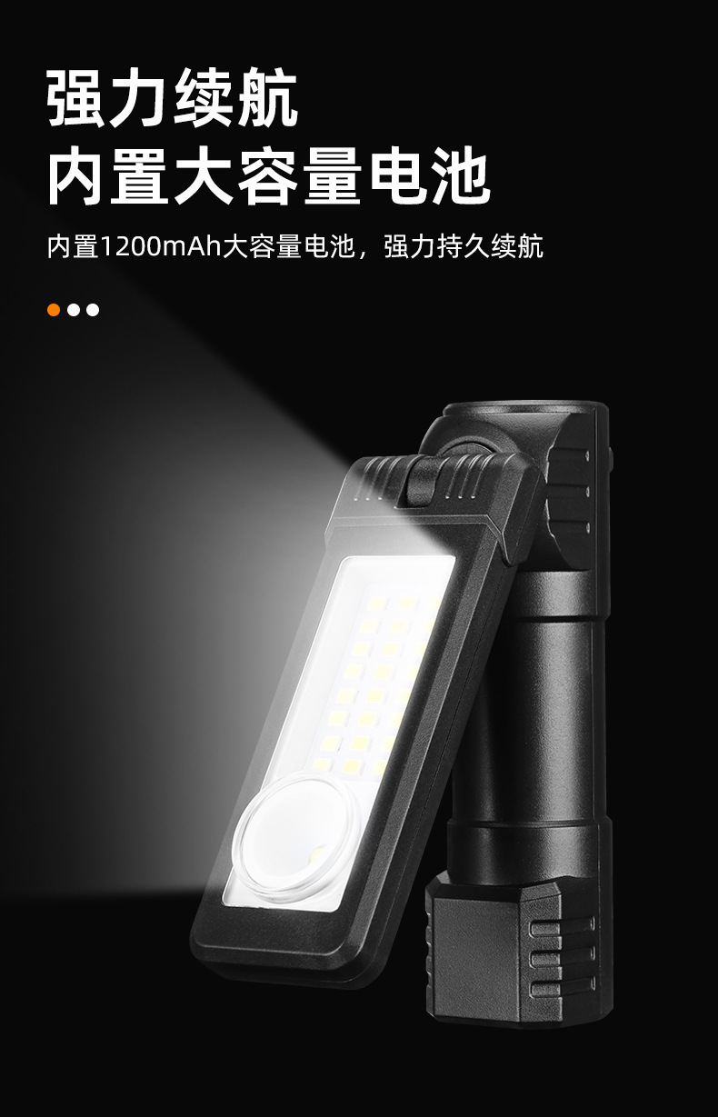 New cross-border multi-functional portable multi-angle folding work light, multi-source strong light head lamp, long-lasting magnetic suction lamp pic 19