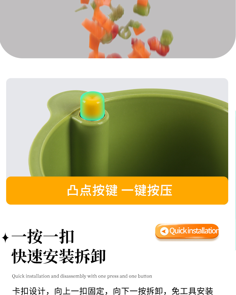 Household cleaning sink, wall-mounted sink, draining basket, kitchen food residue filter, sink storage rack pic 11