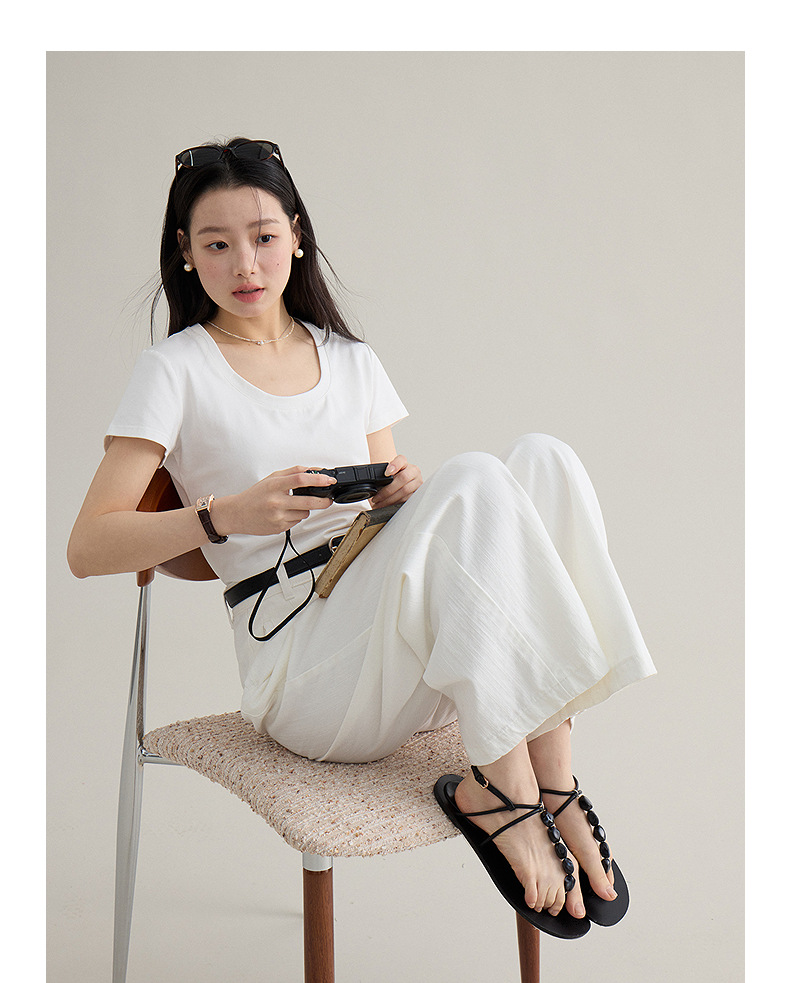 【 Blockbuster B: Super Comfortable Double-collar T-shirt with Upgraded Fabric 】 Spring short-sleeved T-shirt pic 79