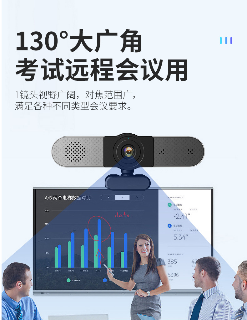 Conference Treasure computer camera, home desktop computer, dedicated live streaming high-definition external laptop camera for online classes pic 7