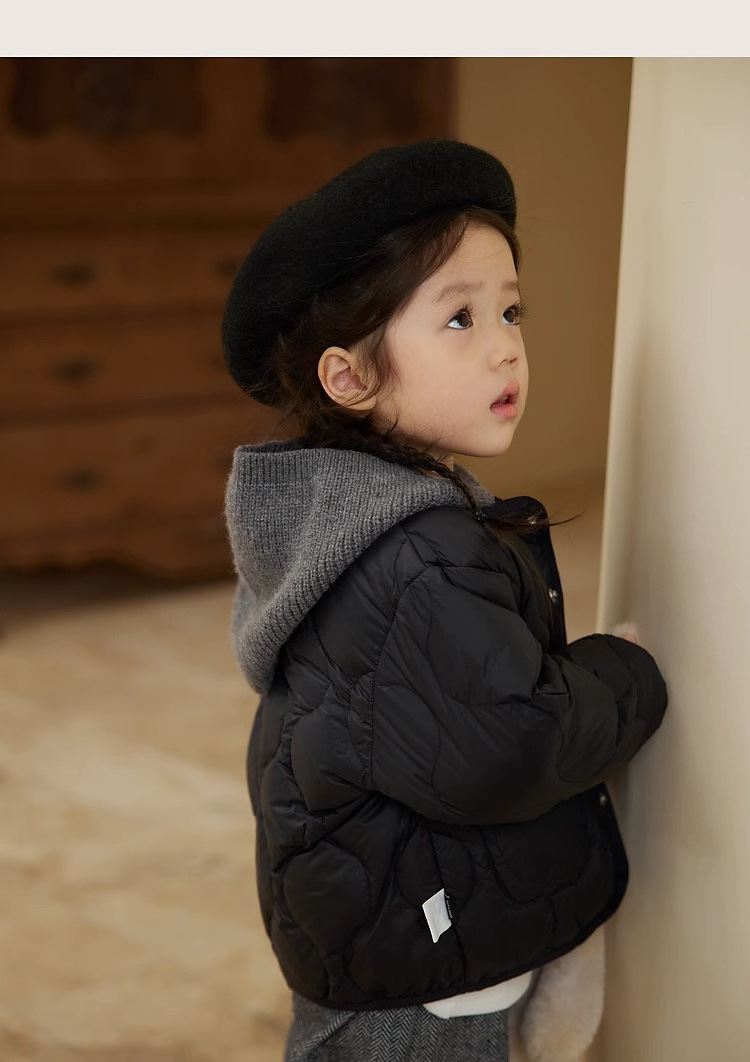 女童轻薄仿羽绒服女宝宝长短款2024秋季新款儿童时髦洋气纯色外套详情20