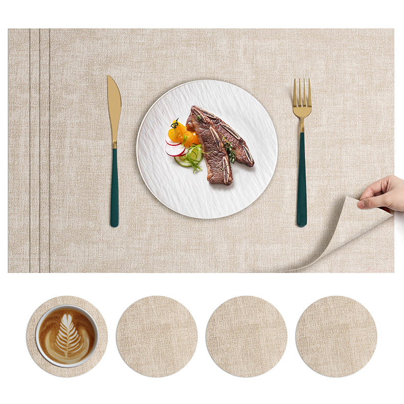 北欧ins风餐垫皮革桌垫防烫垫餐桌隔热垫碗垫高级感餐盘垫茶杯垫详情32