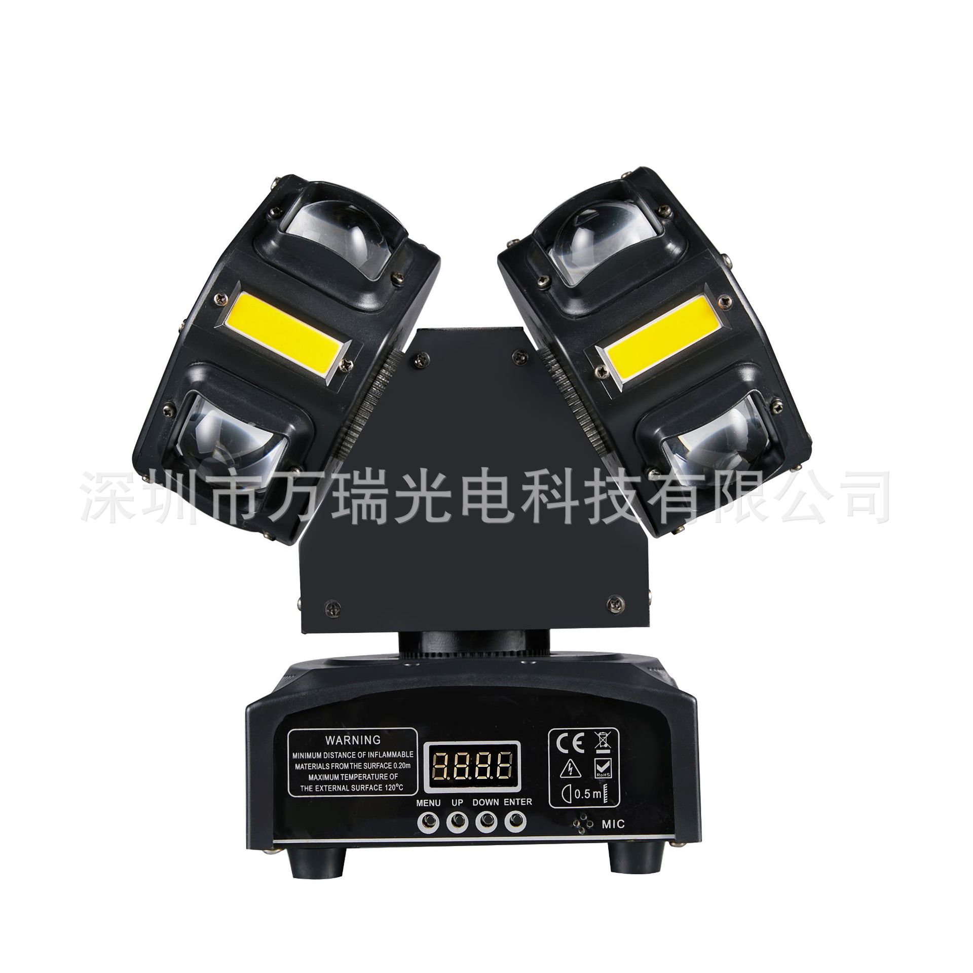 摇头光束激光灯双头小壁虎LED舞台频闪无极旋转KTV酒吧蹦迪图案详情10