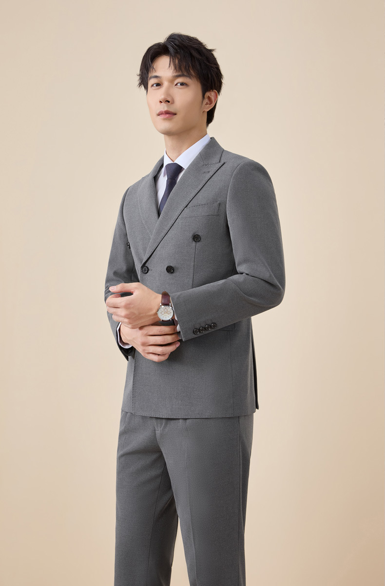 New double-breasted suit set for men autumn and winter pic 18