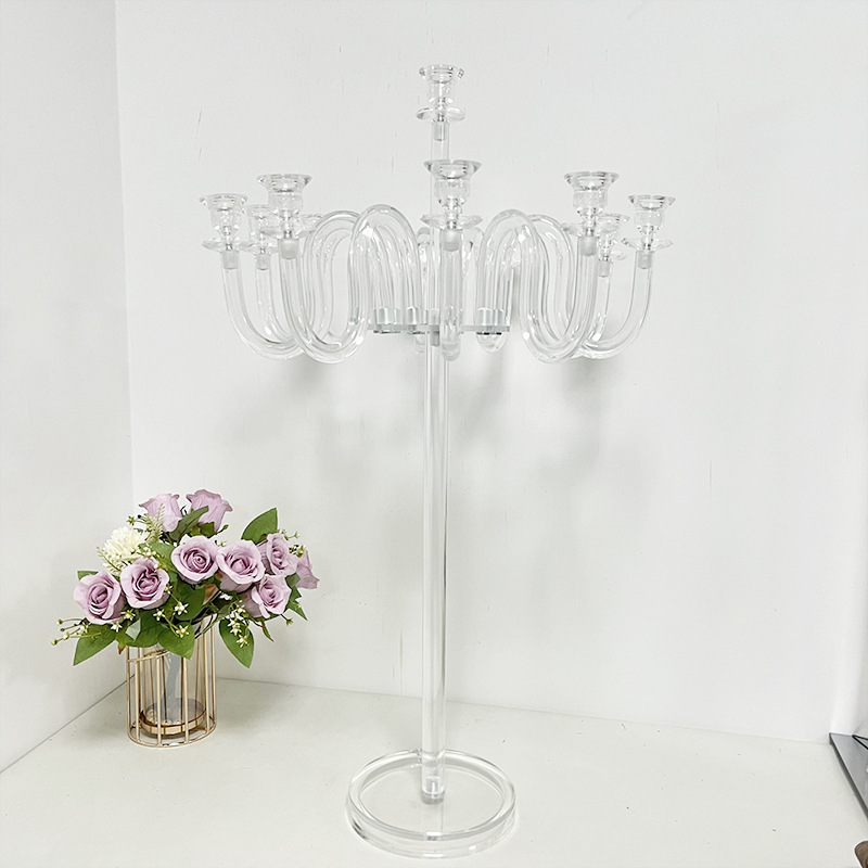 6 European acrylic candlesticks, wedding candlesticks, wedding venue decoration props, candlesticks pic 14