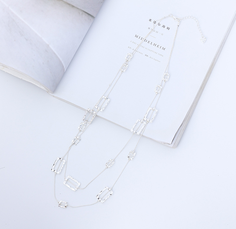 亚马逊新款项链欧美流行百搭桃心精致女士长款项链双层女长毛衣链详情12