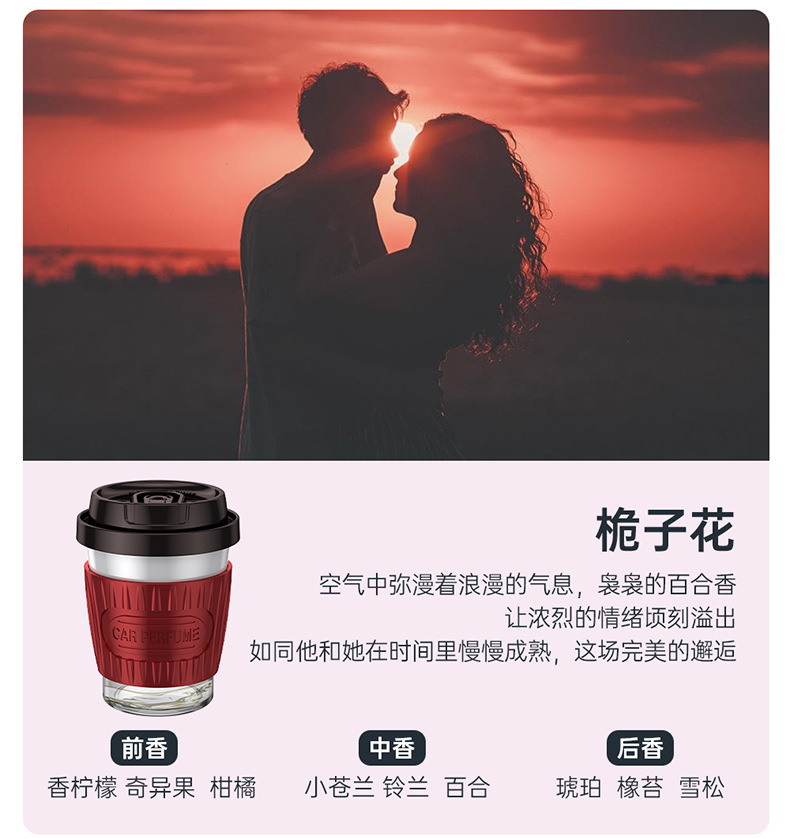 时尚精油耐用咖啡杯车载香薰车用香水汽车持久型香氛车内用品摆件详情7