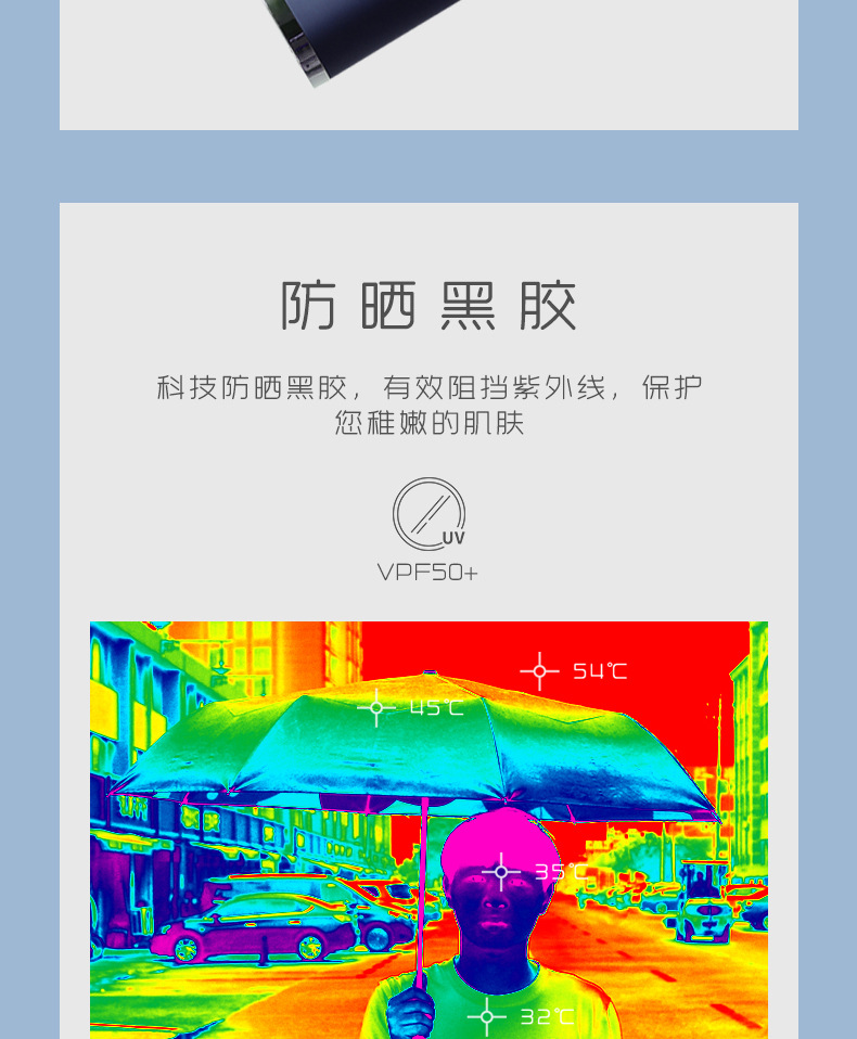 10骨反向黑胶自动雨伞配色手柄三折男士商务雨伞定logo伞广告伞详情19