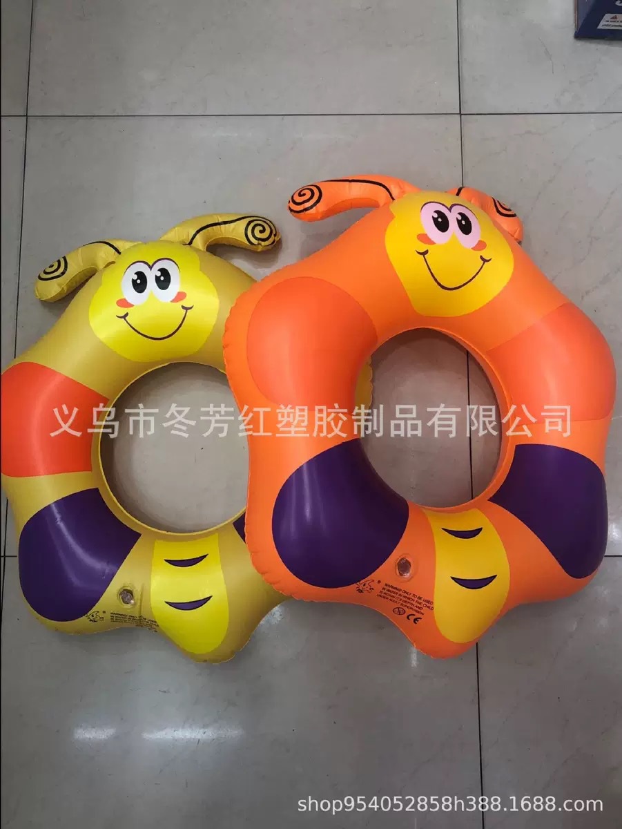 充气动物造型泳圈60cm蜜蜂蚂蚁儿童游泳圈适用3到6岁PVC充气玩具详情7