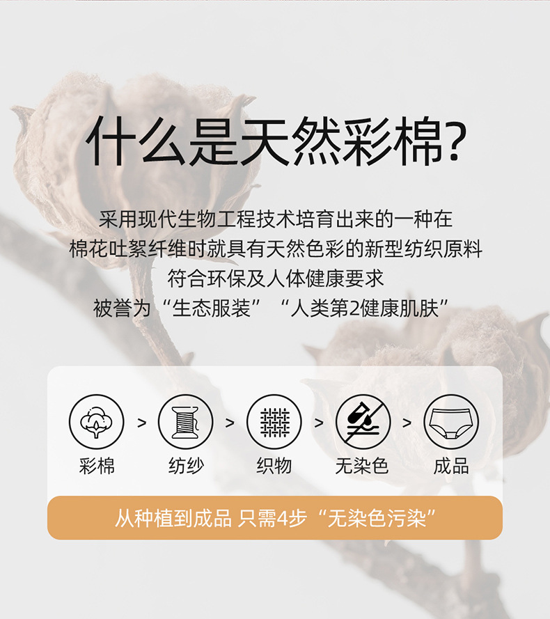 大码天然彩棉棉质底裆205斤无痕高开叉10A抑菌大码三角女士内裤详情8