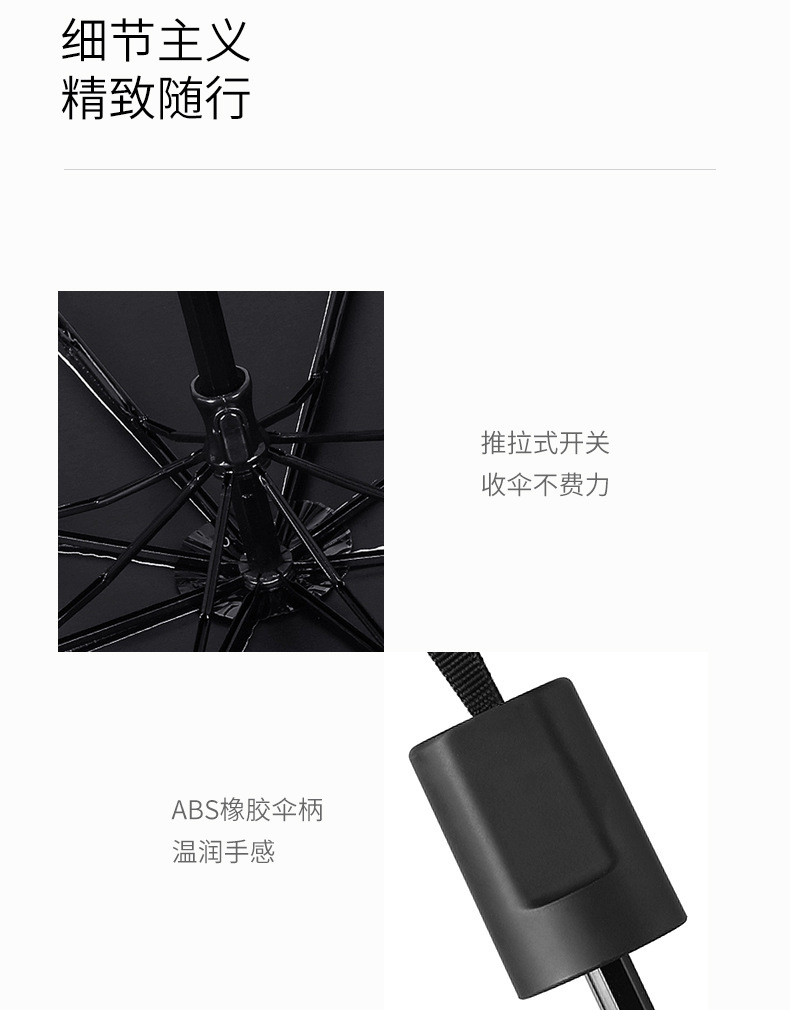 UV雨伞厂家批发迷你折叠遮阳伞大号晴雨两用伞黑胶手动三折太阳伞详情20