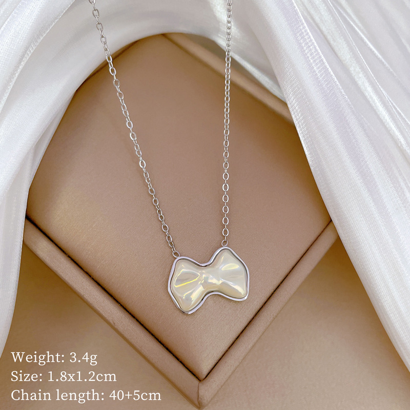 【通体钛钢】炉内真金幸运草爆款冷淡项链女ins网红锁骨链配饰品详情49