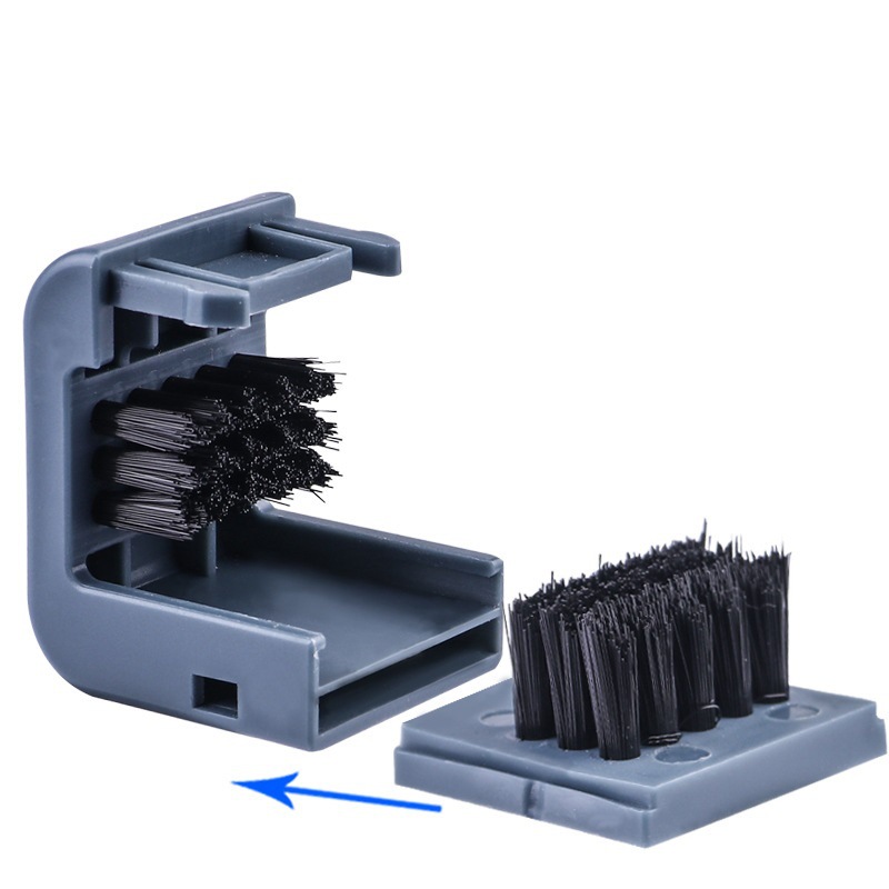 Motorcycle and bicycle chain brush, bicycle chainring cleaning brush, four-sided fully enclosed bristle cleaning tool pic 5