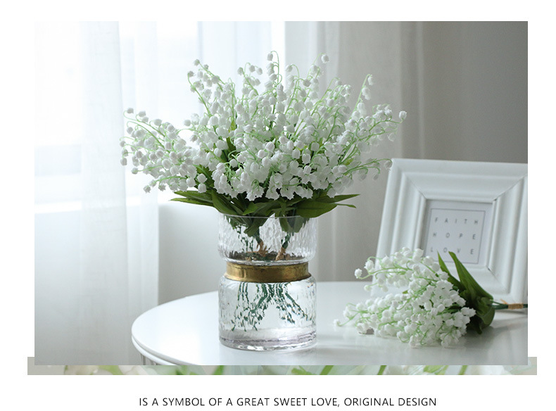 铃兰花仿真手捧花欧式ins风小清新婚庆装饰软胶塑料假花宠物园艺花卉详情22