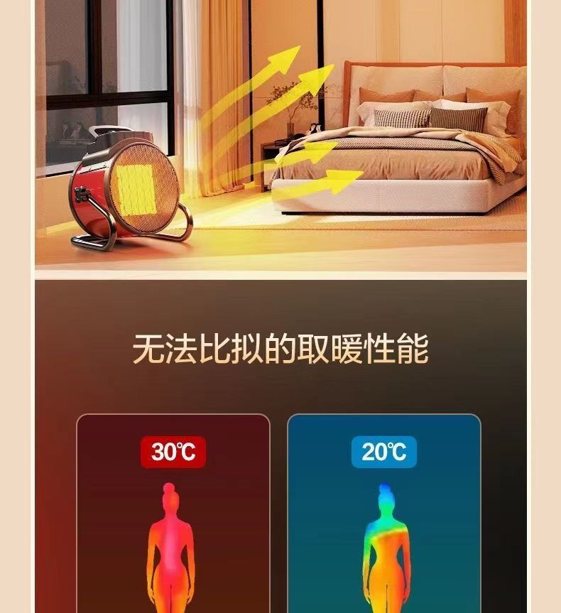 扬子取暖器家用电暖气节能大功率大棚养殖热风机速热烘干机详情9