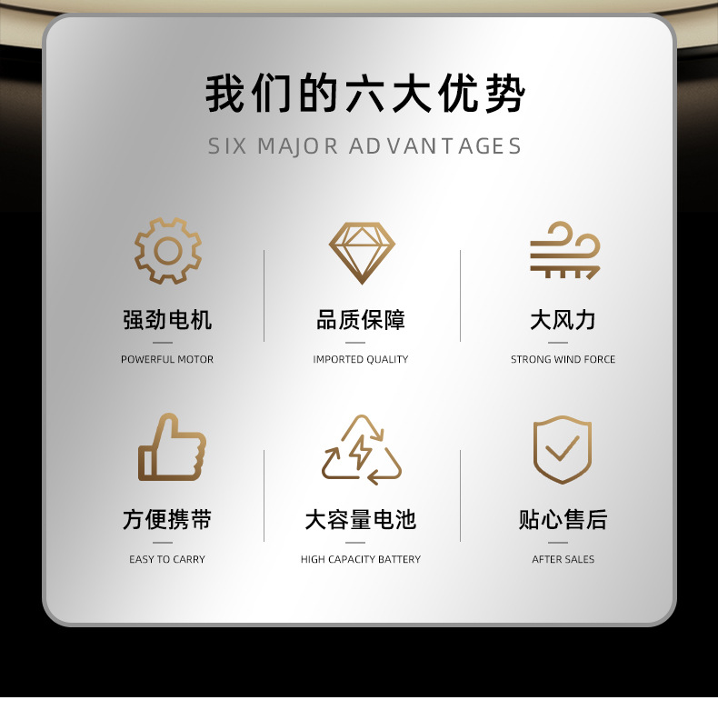 暴力风扇无刷电机迷你涡轮吹风机户外手持风扇吹雪洗车露营夜灯详情2