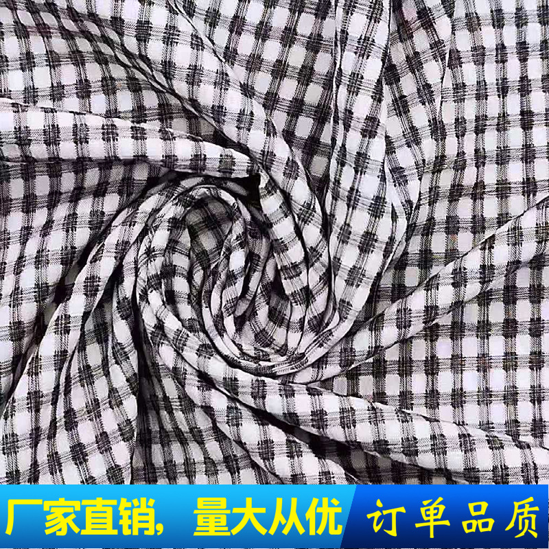 双色烂孔泡泡雪梨纺T400布料透气柔软舒适新款面料详情2