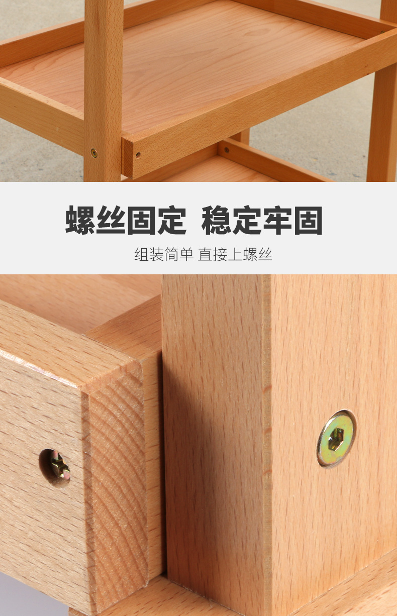 万向轮简易三层油画车油画台画柜油画架 美术用品详情9