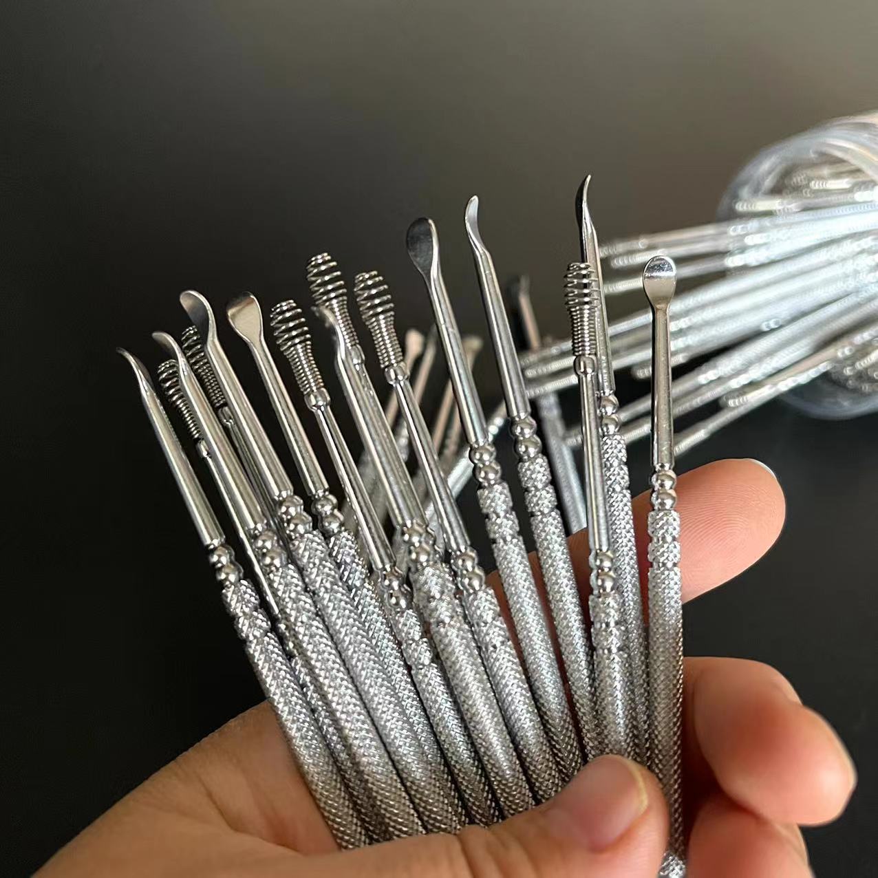 【 Zone 1-4 】308 Silver Ear scoops 100/ bucket 4000/ box New silver ear pickles, spiral ear scoops, spring ear scoops, double-head dual-purpose ear picking, 2 yuan supply pic 3