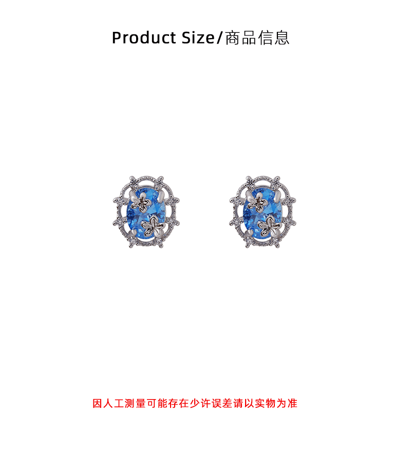 Hyacinth luz extravagancia brillo zirconita azul paloma huevo earras moda mujer temperamento versátil earpieces 2025 tik yin boom style pendientes pic 3