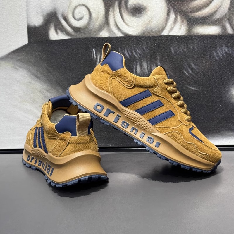 狂暴公牛男鞋三道杠老爹鞋2025春秋新款增高百搭休闲运动阿甘鞋潮详情8