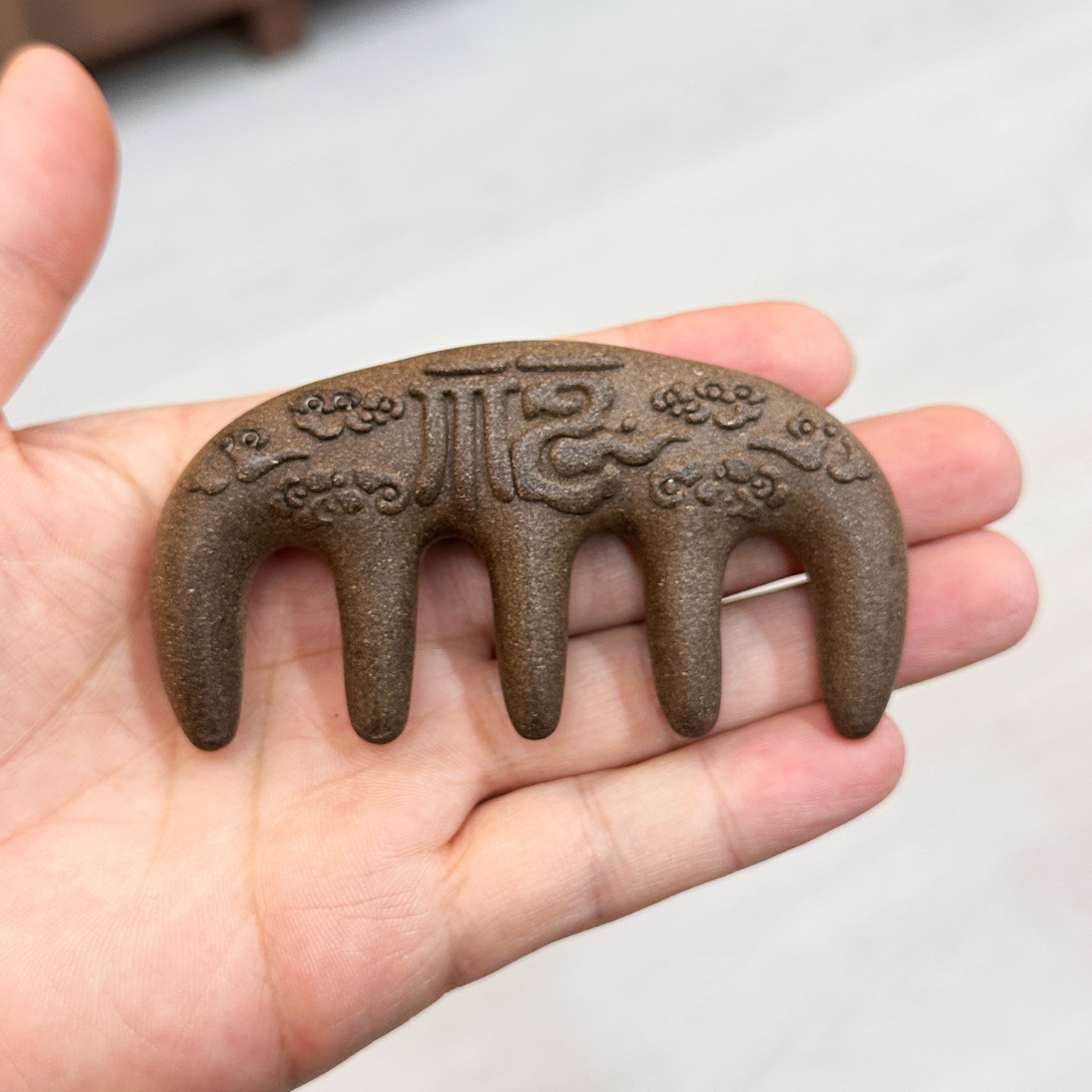 合香珠爆款何首乌按摩梳天然中药养发草药梳工艺品礼品木质梳子批发详情11