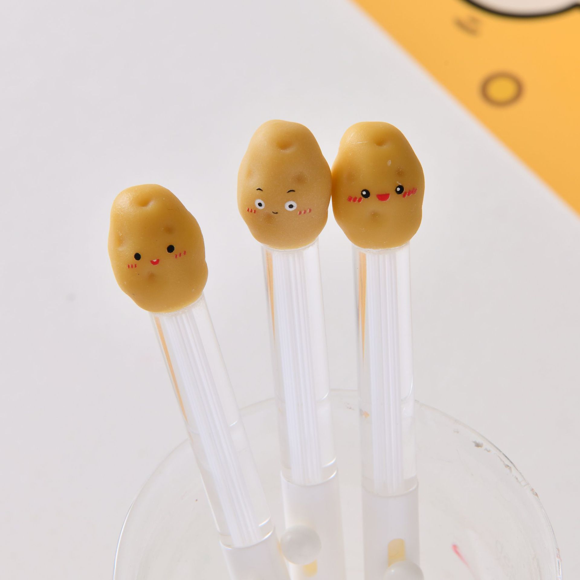 晨兮可爱创意土豆卡通学生中性笔速干速写笔批发日用吸管百货用品详情16