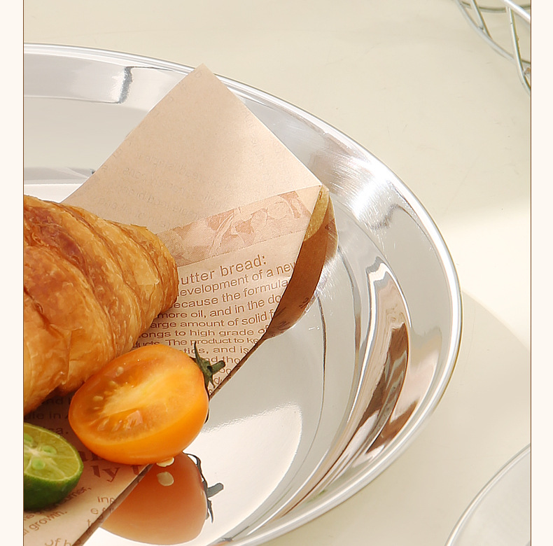 304不锈钢盘子家用菜盘高级感备餐盘食品级平底圆盘凉菜盘烧烤盘详情10