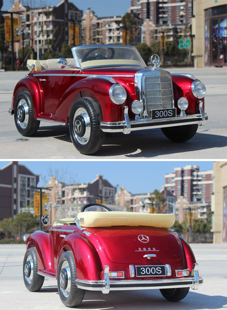 Benz奔驰老爷车儿童电动车四轮带遥控宝宝玩具小孩汽车可坐人详情17