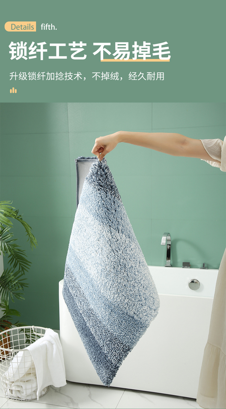 Modern and simple carpet floor MATS for home use, anti-slip and water-absorbing floor MATS for bathrooms and toilets, indoor entrance door floor MATS, cross-border export, cross-border super-fine fiber kitchen two-piece set floor MATS, foot MATS, entrance balcony carpets, long strips, anti-slip and oil-absorbing pic 16