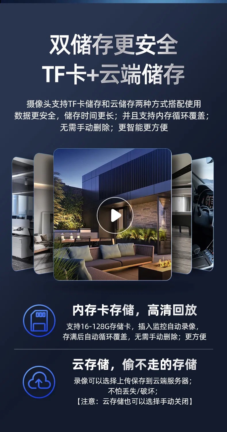 家用无线监控器高清远程监控WiFi人体感应网络摄像头猫眼无死角详情10