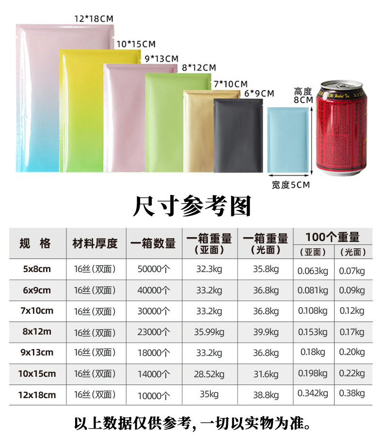 盲袋袋子空袋子彩色平口袋铝箔不透明玩具礼物小号自制盲袋包装袋详情3