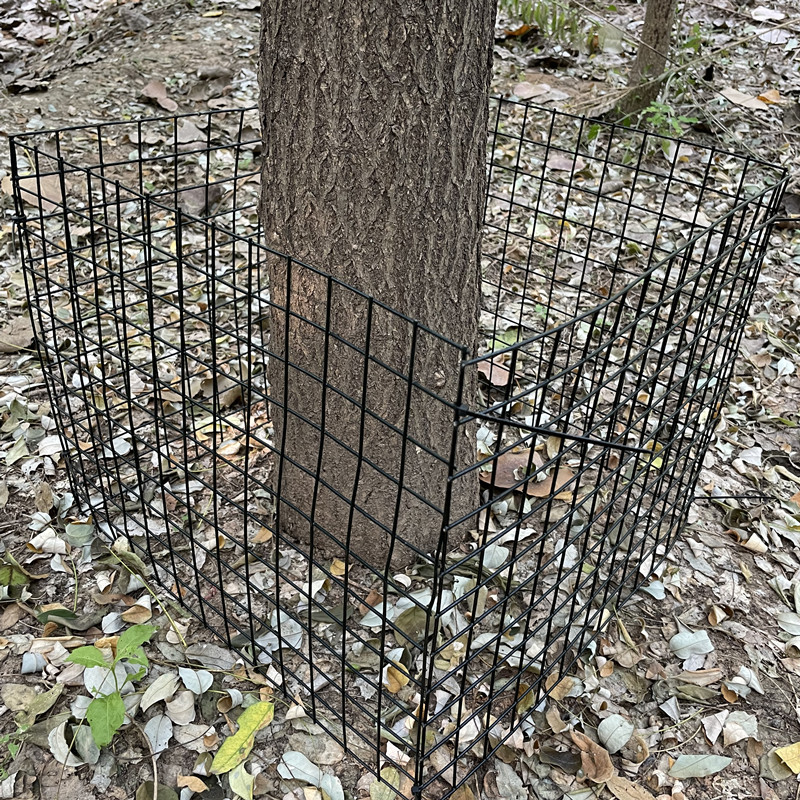 跨境专供DIY 铁质树保护器 墨绿铁丝网片黑色植物保护网格片详情2