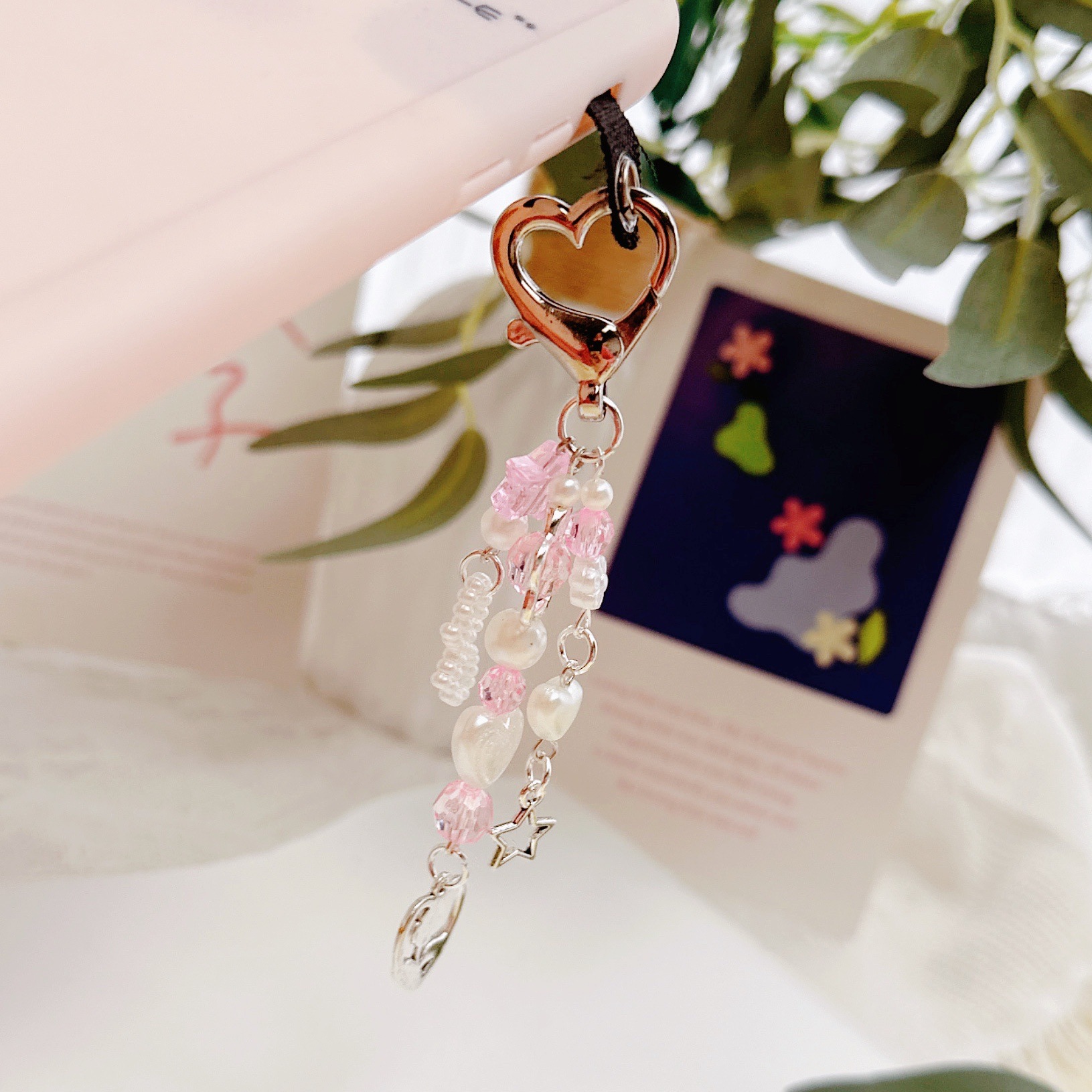 日韩系ins风甜酷辣妹手机壳挂扣百搭卡册挂链小众个性钥匙防丢扣详情8