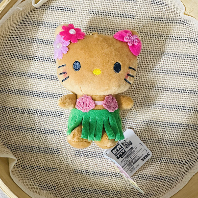 黑皮夏威夷墨镜凯蒂猫KT怕洽购可爱毛绒公仔包包挂件玩偶饰品娃娃详情13