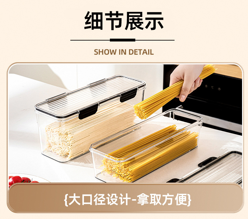 Noodle storage box, refrigerator, kitchen, food-grade sealed preservation box with lid, coriander, scallion, ginger, garlic, pasta and dried noodles box pic 16